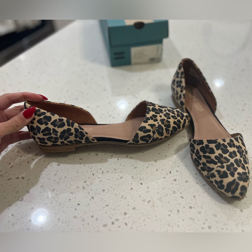 New TOMS Jutti d’Orsay Leopard print flat 8